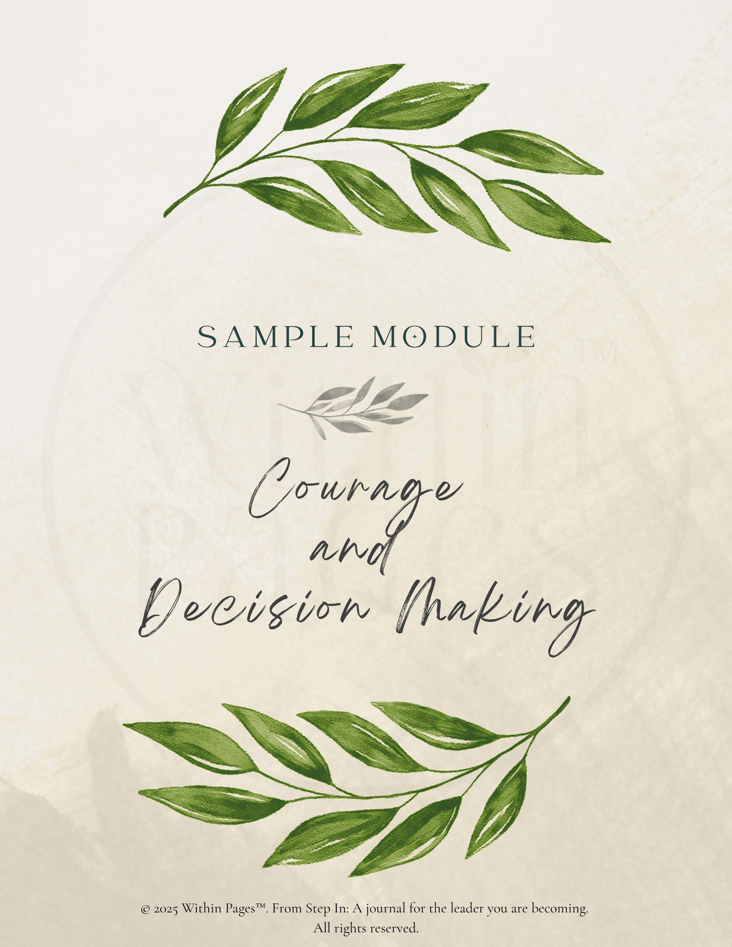 Step In: A Journal for the Leader you are Becoming
