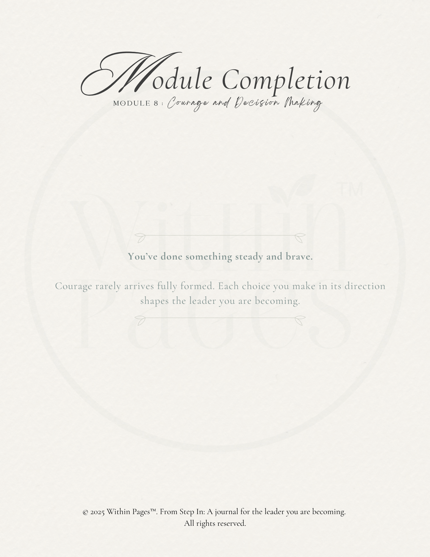 Step In: A Journal for the Leader you are Becoming