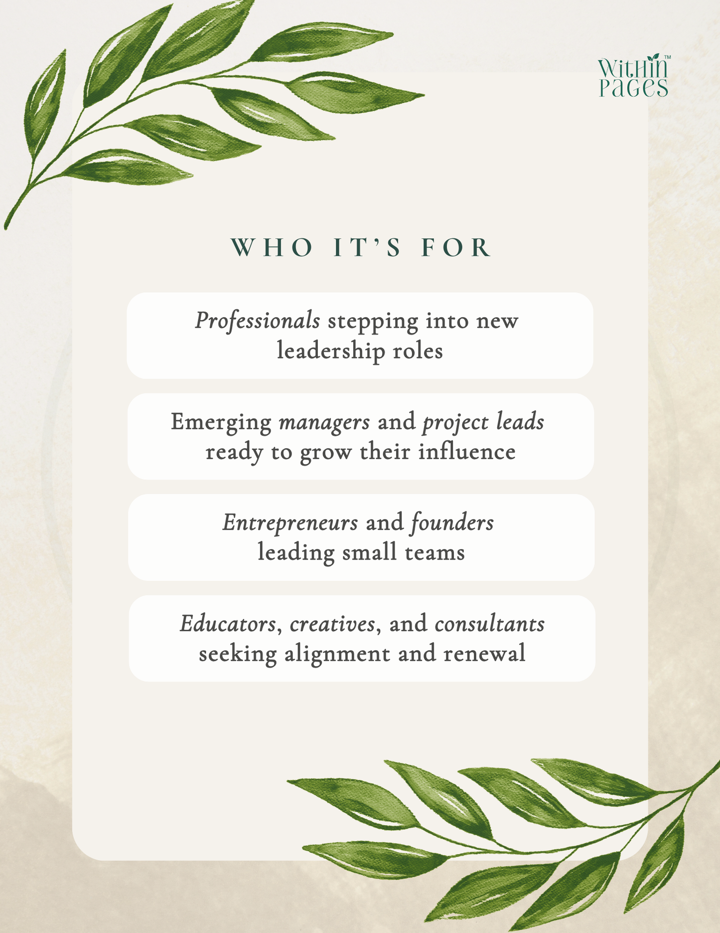 Step In: A Journal for the Leader you are Becoming