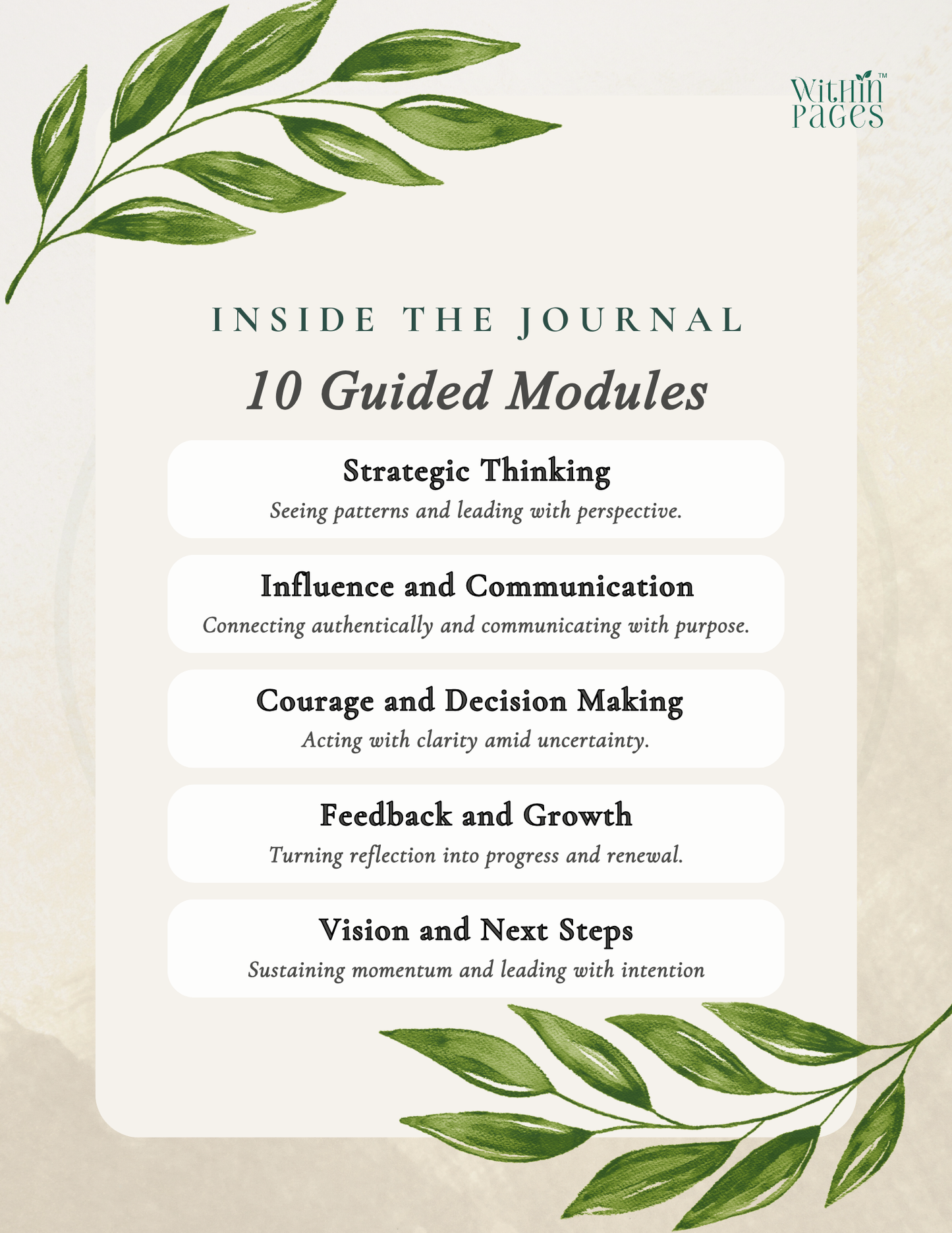 Step In: A Journal for the Leader you are Becoming