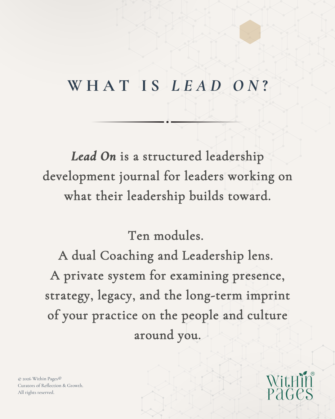 The Within Pages® Leadership Series