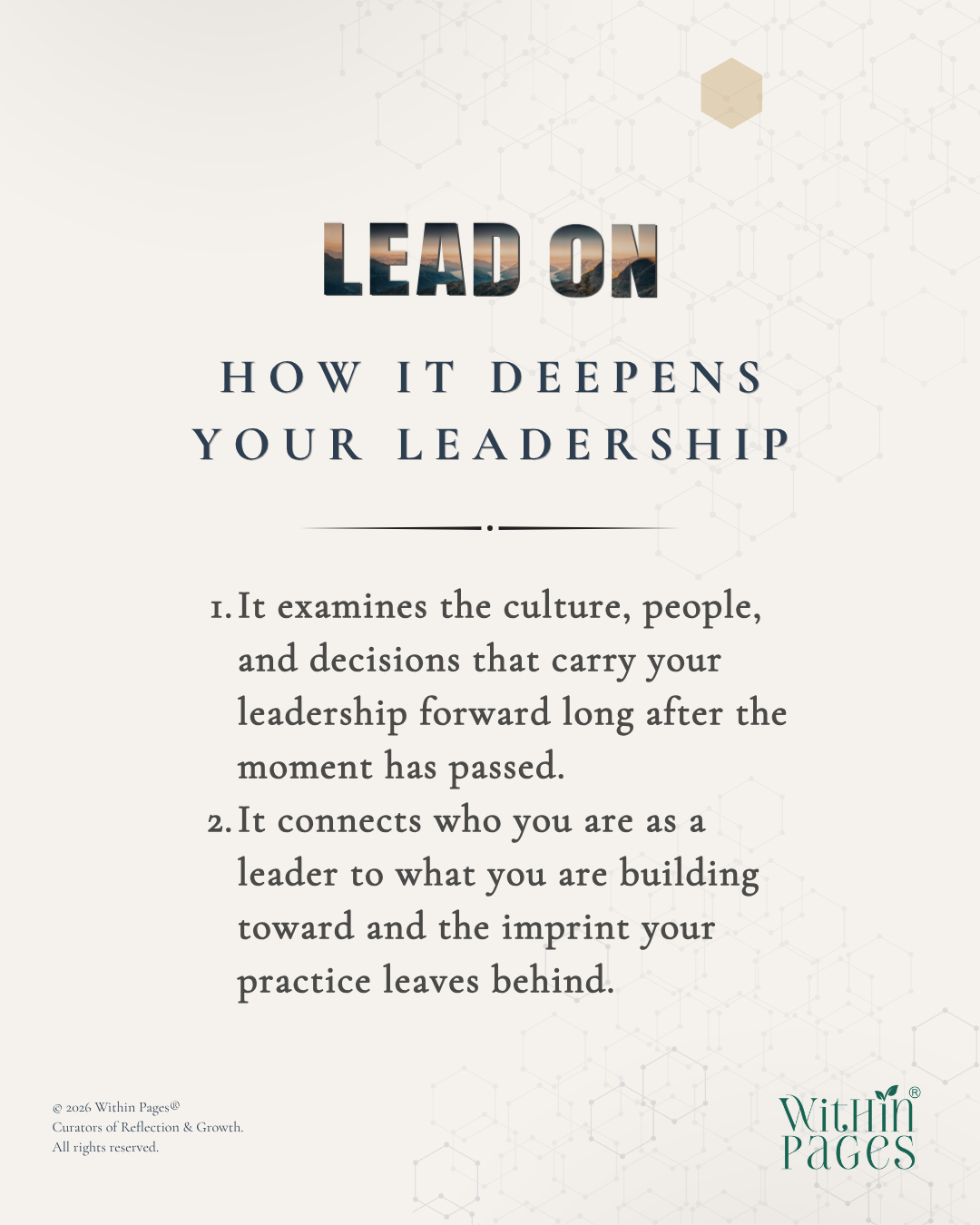The Within Pages® Leadership Series