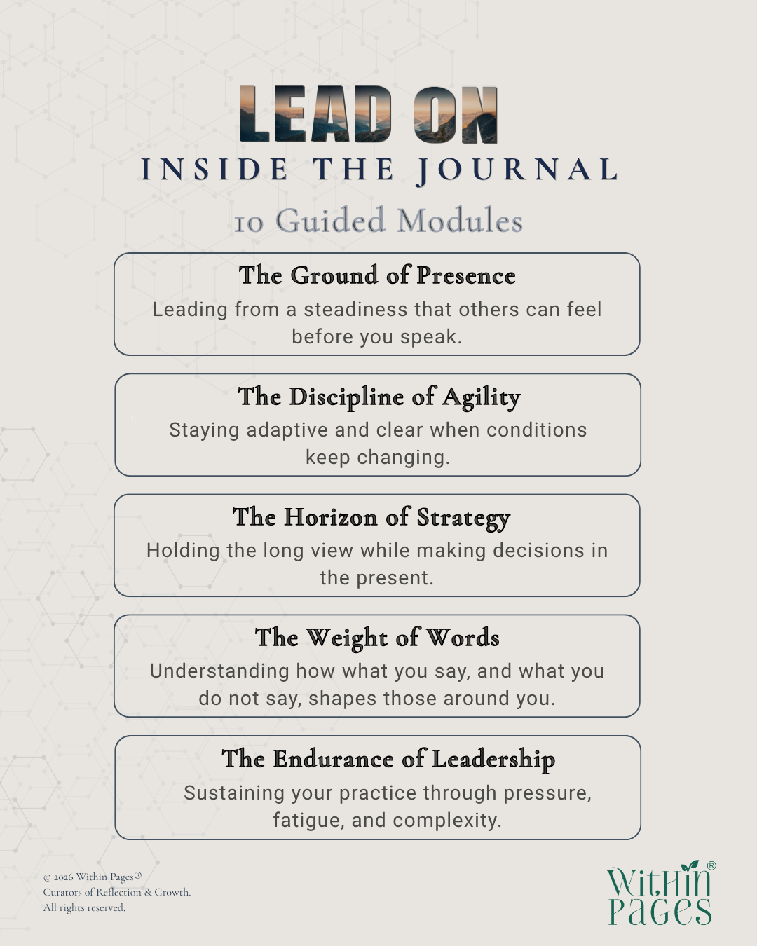 The Within Pages® Leadership Series