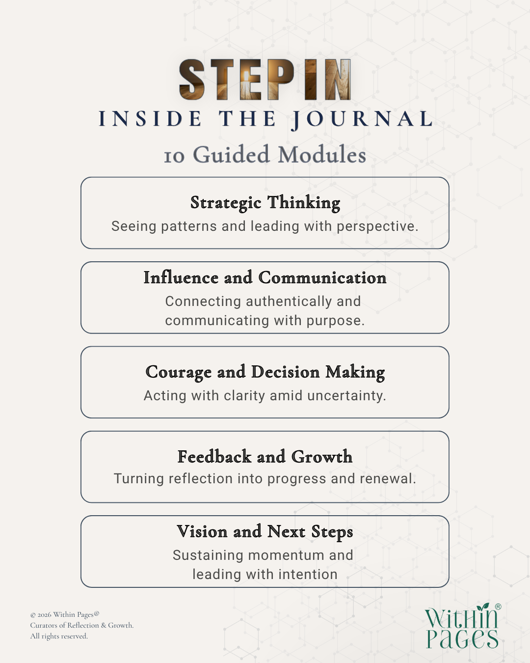 The Within Pages® Leadership Series